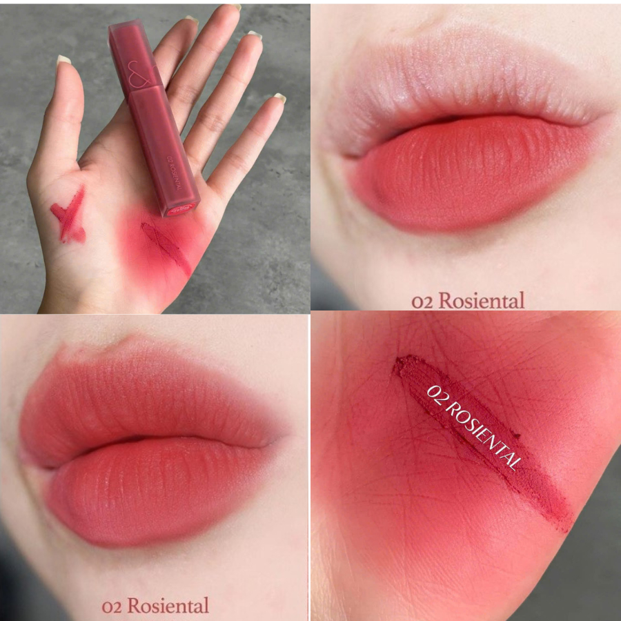 Son Kem Blur Fudge Tint Màu 02 Roisental - Cánh hồng khô. Son Kem Blur 02 Cánh hồng khô