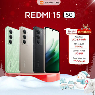  Điện Thoại Thông Minh Xiaomi Redmi 15 5G - Pin 7000 mAh - Quốc Tế Bảo Hành 18 Tháng 