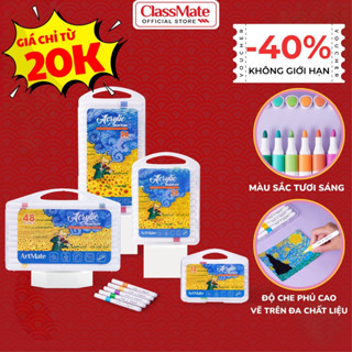   Xả Kho  Màu Acrylic Marker Van Gogh ClassMate Bút Lông Màu Chống Thấm Nước Chồng Được Màu Màu Vẽ Trên Mọi Chất Liệu 