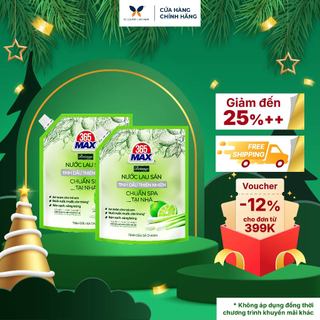  TỔNG 7,2L  2 Túi Nước Lau Sàn 365 Max Botany Tinh Dầu Sả Chanh 3.6L sạch bóng sàn an toàn cho bé 