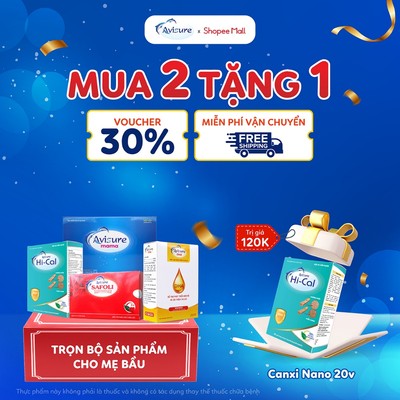 Trọn bộ Avisure TPBVSK sắt canxi DHA Vitamin tổng hợp cho bà bầu, trước bầu, sau sinh