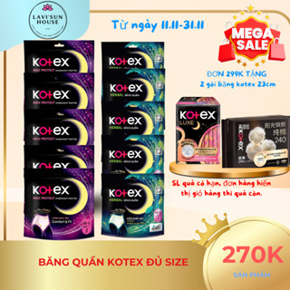   Che Tên -SỈ Thùng 16 gói băng vệ sinh dạng quần kotex ML 2 miếng L-XL 2 MIẾNG hàng chính hãng 