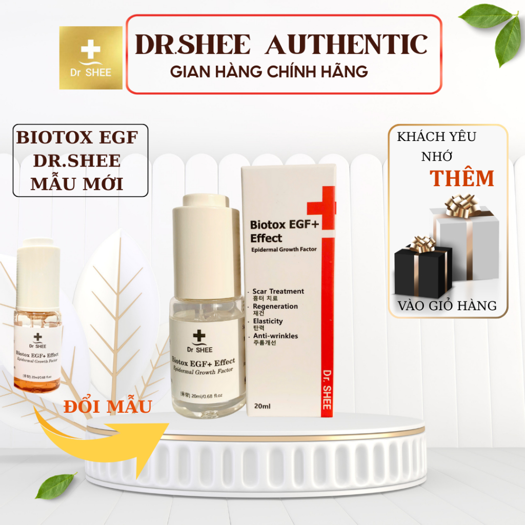Serum phục hồi DRSHEE Biotox EGF Effect Ampoule 20ml kích thích sinh trưởng tế bào mới làm đầy mô da