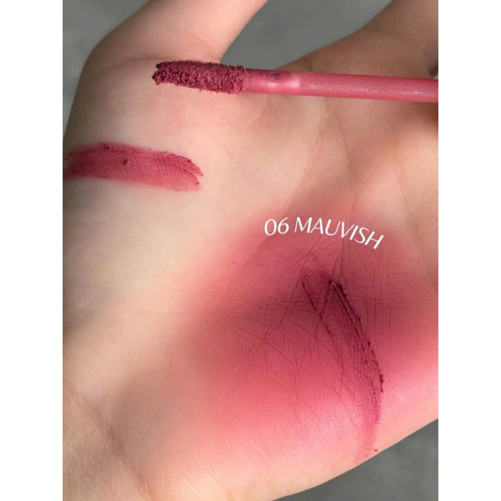 Son Kem Bùn Blur 06 Hồng Tím Lạnh, Son Kem Lì Blur Fudge Tint Màu 06 Mauvish