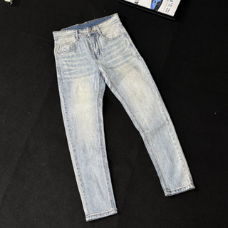  Quần jean nam was xanh sáng co dãn 4 chiều cực đẹp rin trơn from dáng skinny đẹp MS455 