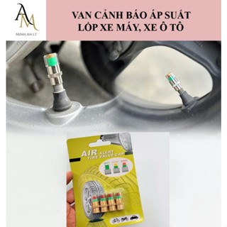 (Vỉ 4 Cái) Cảm Biến Áp Suất Lốp Xe Máy, Xe Ô Tô, Xe Mô Tô, Ba Bánh Các Loại, Nắp Van Lốp Xe Ô Tô
