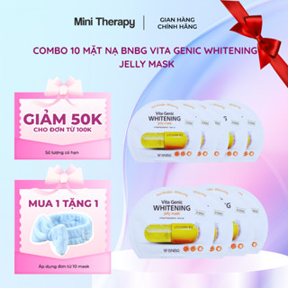  Combo 10 Miếng Mặt Nạ Phục Hồi Da Xỉn Màu Và Dưỡng Trắng Da BNBG Vita Genic Whitening Jelly Mask 30ml 
