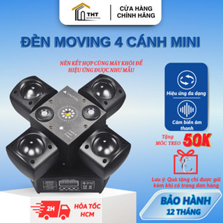  Đèn Led Sân Khấu Moving 4 Cánh Mini THT Decor Đèn Laser Sân Khấu Cảm Ứng Âm Thanh Cho Sân Khấu Sự Kiện Phòng Bar 