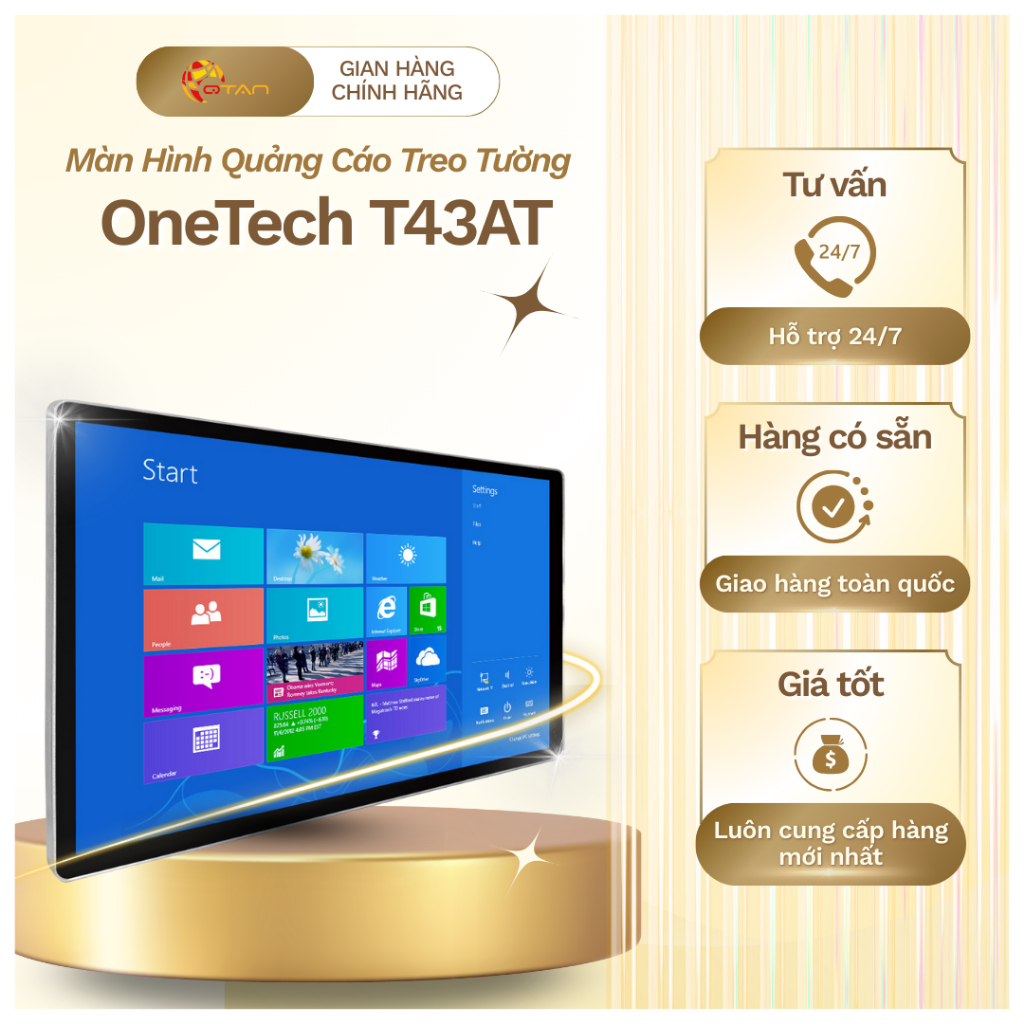 Màn Hình Quảng Cáo Treo Tường OneTech T43AT 43 Inch Cảm Ứng Android, Màn Hình LCD Digital Signage