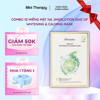  Combo 10 Mặt Nạ Giấy JMSolution Duo Up Whitening & Calming Mask Cấp Ẩm Làm Dịu Da Và Cải Thiện Nếp Nhăn  30g miếng  