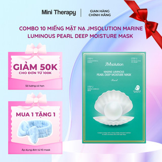  Combo 10 mặt nạ Jmsolution chiết xuất ngọc trai giúp bổ sung dưỡng chất cho da dưỡng ẩm sâu và dưỡng trắng 30g 