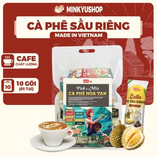   CHÍNH HÃNG  Cà Phê Latte Sầu Riêng Hộp 10 gói Chuẩn Việt Đậm Vị Ngon Khó Cưỡng Bản Cà Phê 