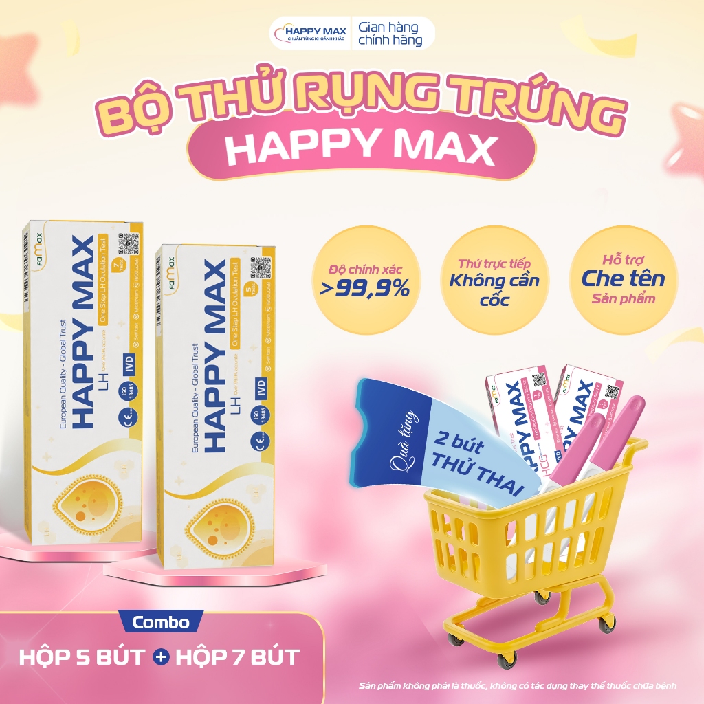 [FAMAX] Combo Hộp 5 Bút + Hộp 7 Bút Thử Rụng Trứng LH HAPPYMAX -Canh Ngày Rụng Trứng Chuẩn