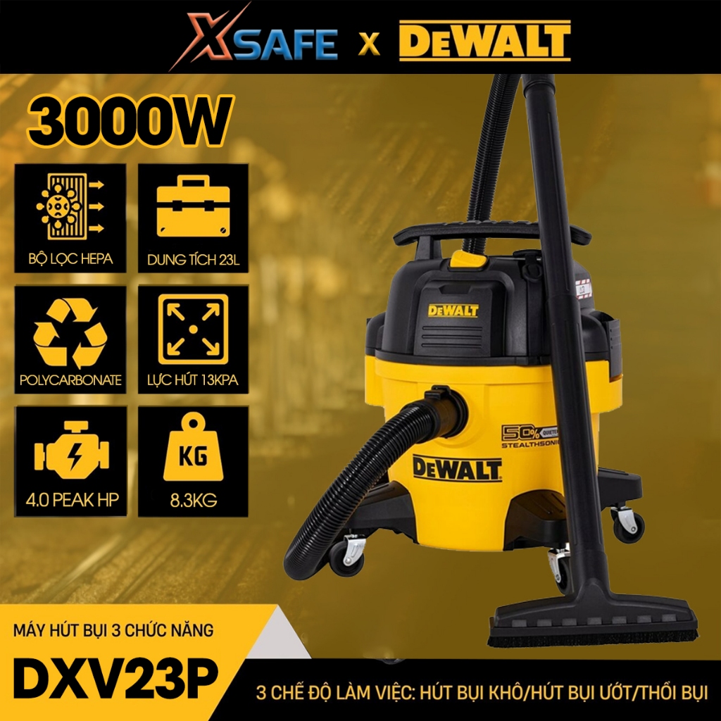 Máy hút bụi công nghiệp 3in1 Dewalt DXV23P