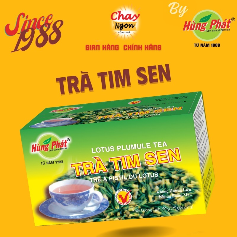 Trà Tim Sen Túi Lọc Hùng Phát - TTS - 50g - đạt chuẩn ISO HACCP