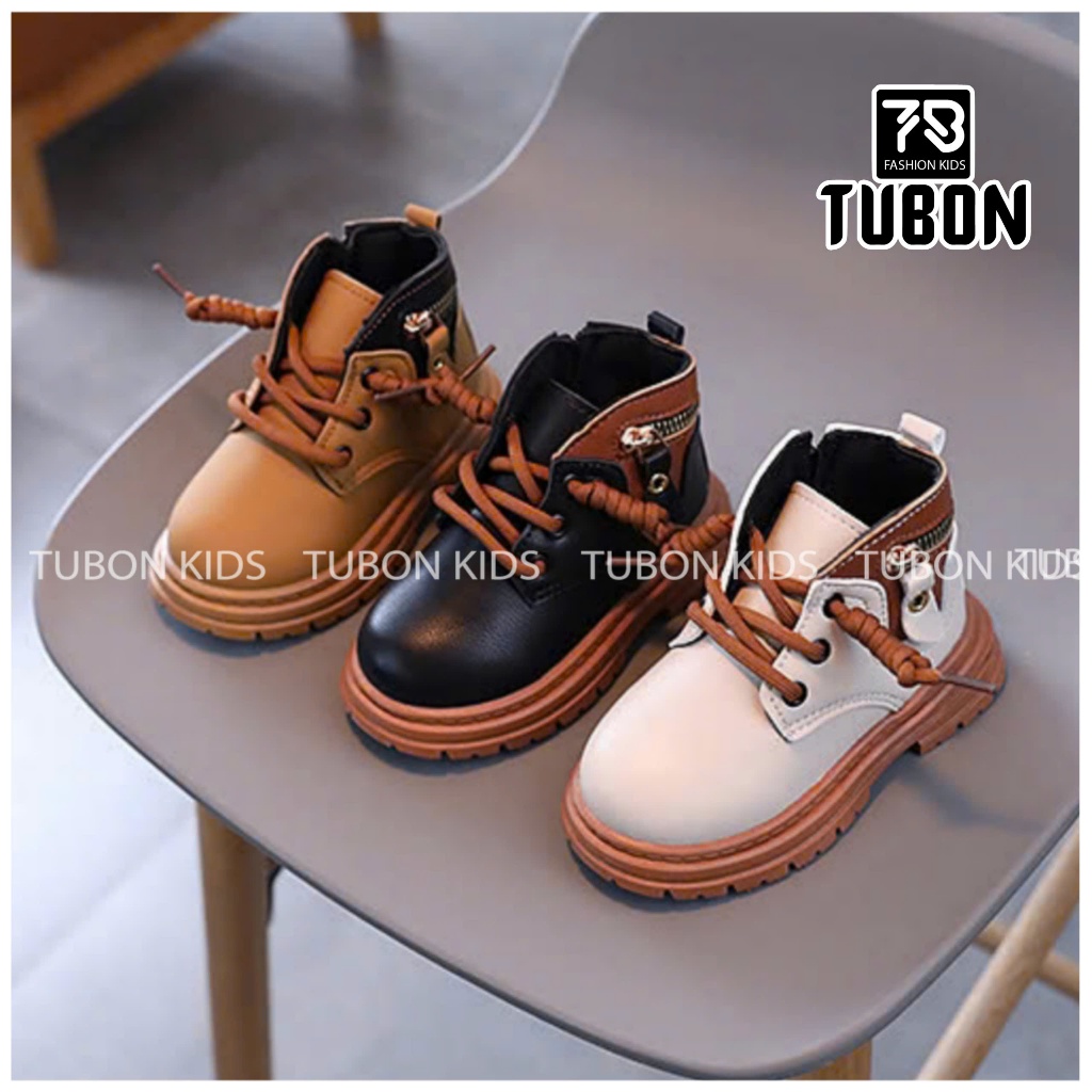 Giày Boot Bé Trai, Boot Bé Gái, Cực Ngầu, Da Cao Cấp Nhẹ Mềm Êm Chân Bé 1–6 Tuổi G192 - TUBON KIDS