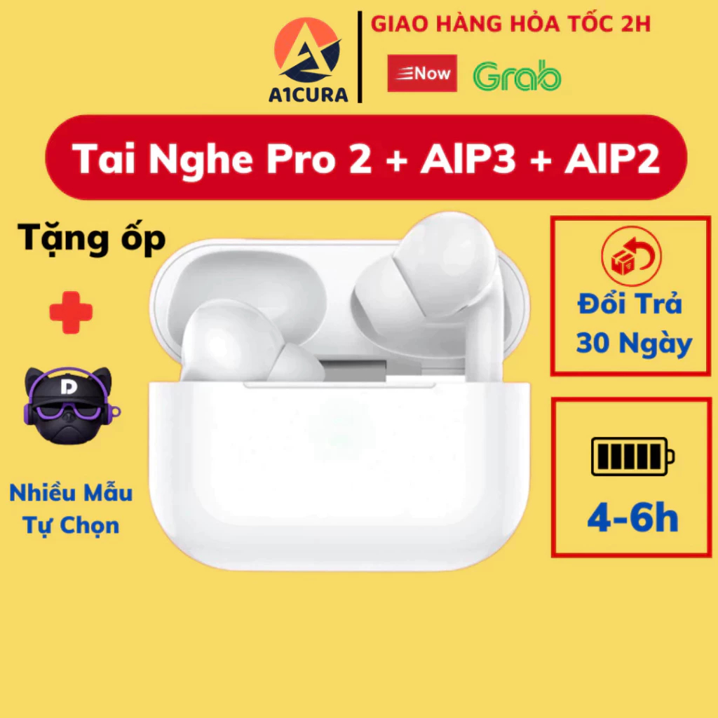 Tai Nghe Bluetooth PRO2 Không Dây Thế Hệ Mới ,Đàm Thoại Hai Chiều,Pin Trâu 6H-8H A1CURA