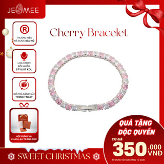  Lắc tay nữ Cherry Bracelet Jesmee chất liệu bạch kim thiết kế nạm đá màu sắc tinh tế - H5528 