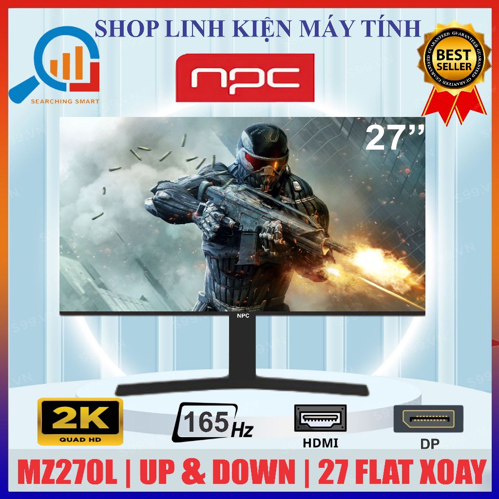 Màn hình PC 27inch 2K Hãng NPC PHẲNG XOAY - RGB UP& DOWN - Bảo hành 36 tháng 