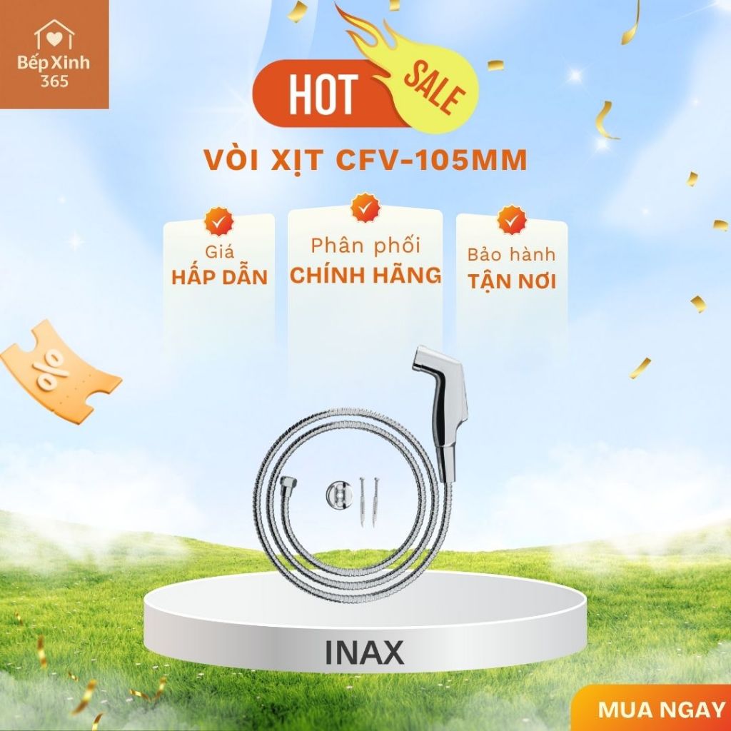 Vòi xịt INAX CFV-105MM - Thiết Kế Gọn, Phun Êm Ái