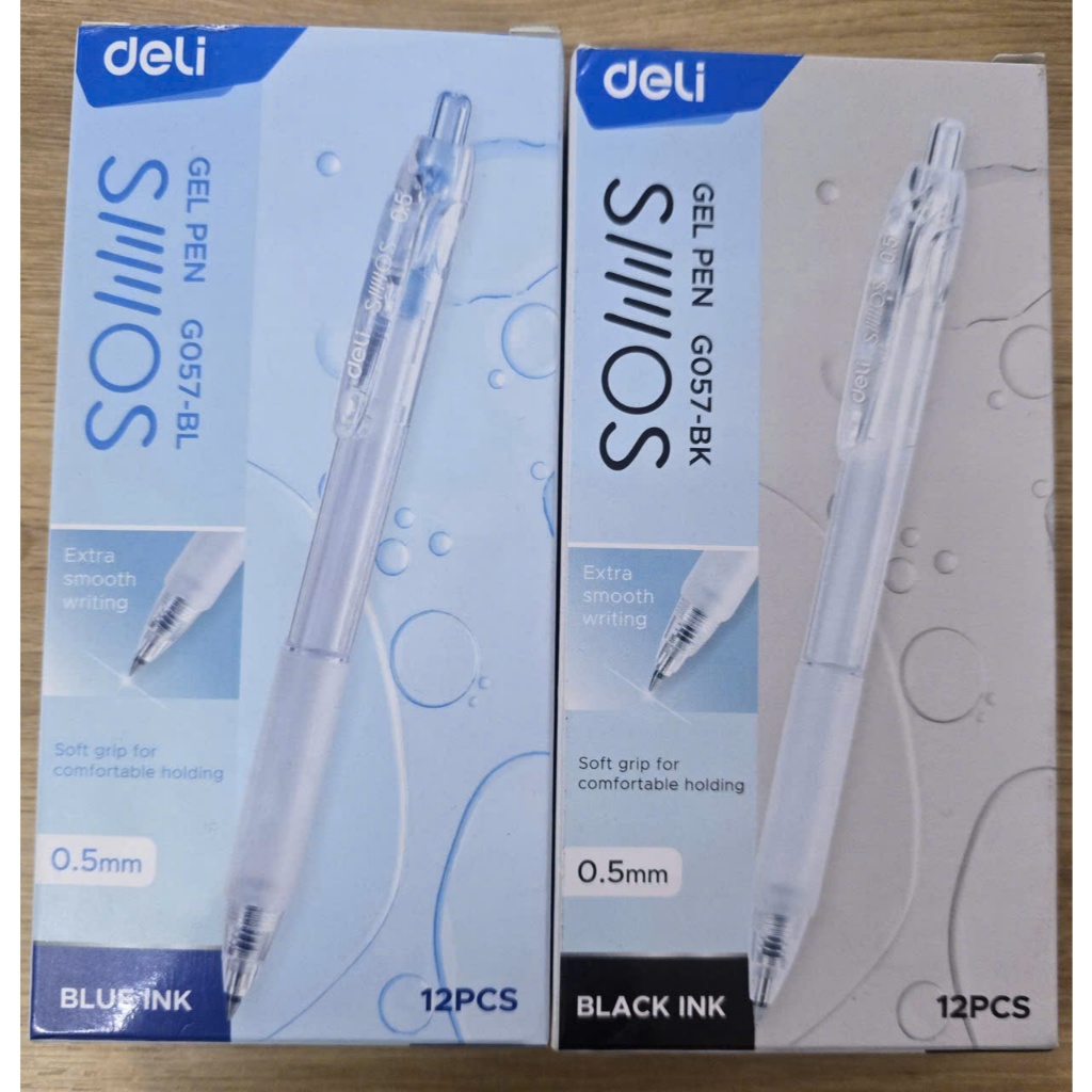 Bút Gel deli G057- BL mực (xanh, đen ), bút viết cho học sinh