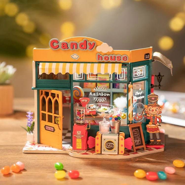 Rolife Rainbow Candy House DIY Miniature House DG158 – Mô Hình Cửa Hàng Kẹo Ngọt