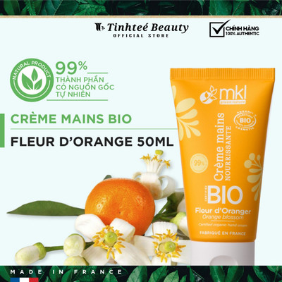 Kem dưỡng tay hữu cơ MKL hương cam quýt - MKL Certified organic hand cream Orange blossom 50ml