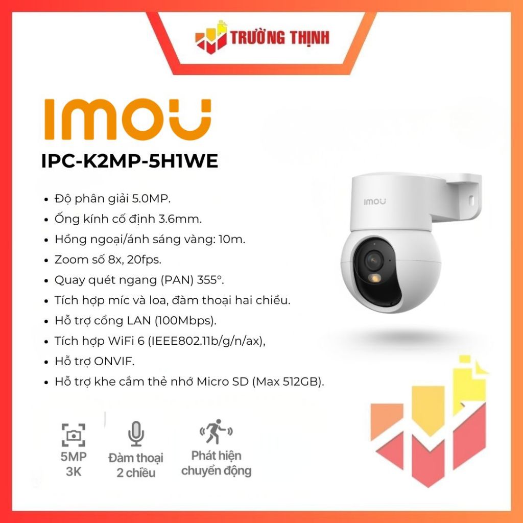 Camera Imou Mini 5MP IPC-K2MP-5H1WE