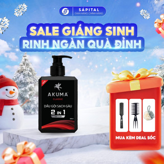  Dầu gội sữa tắm AKUMA CLASSIC - Hỗ trợ giảm gàu ngứa - Hương thơm nước hoa nam tính 