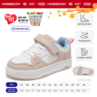  Giày bata cho bé gái HOBIBEAR EK2068 Pastel cổ thấp có đế EVA cao 3cm chống trượt siêu nhẹ 