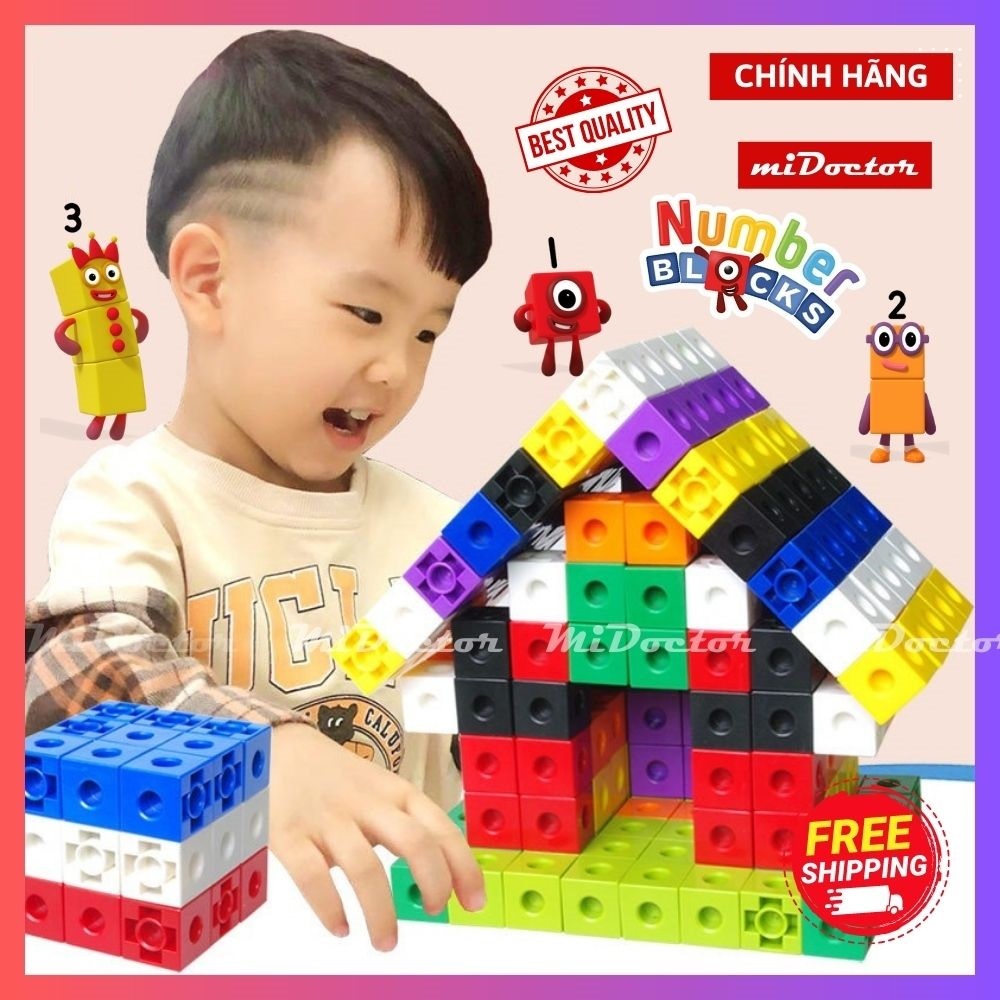 Xếp Hình Numberblocks Đồ Chơi Toán Học Thông Minh Trí Tuệ Cho Bé Linking Cube - Hãng miDoctor