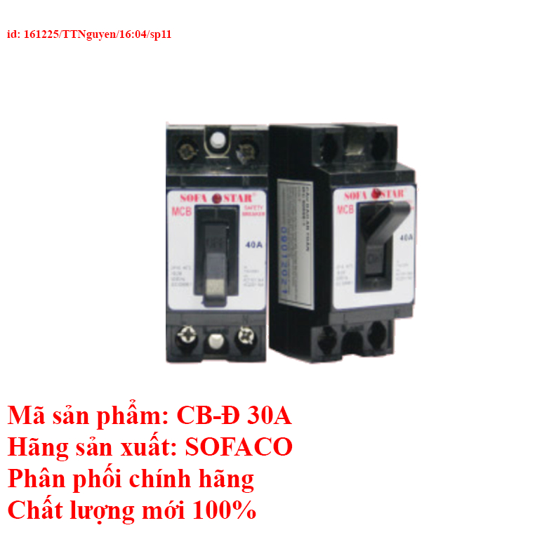 CB-APTOMAT TỰ ĐỘNG AN TOÀN CB-Đ 30A