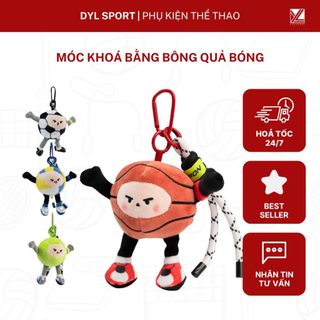  Móc khoá bằng bông | Móc khoá quả bóng đá bóng rổ bóng chuyền tennis dễ thương 