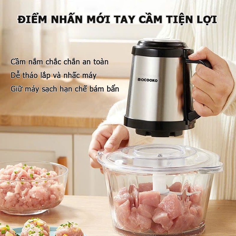 Máy Xay Thịt Đa Năng Bear QSJ -B02Q1 Gồm 4 Lưỡi Kép 2 L Xay Thịt Rau Củ Quả Tiện Lợi | BigBuy360 - bigbuy360.vn