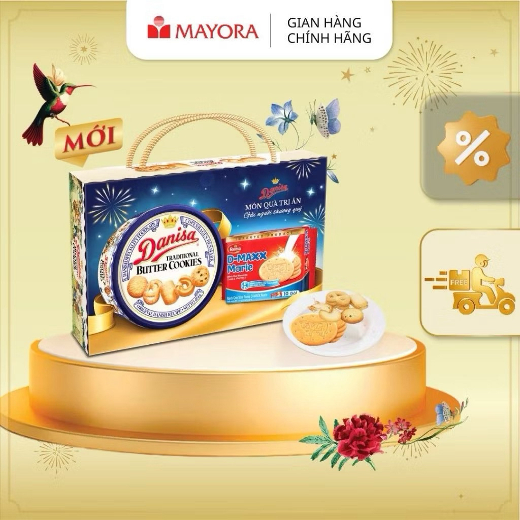 COMBO QUÀ TẶNG CAO CẤP BÁNH QUY DANISA-DMAXX