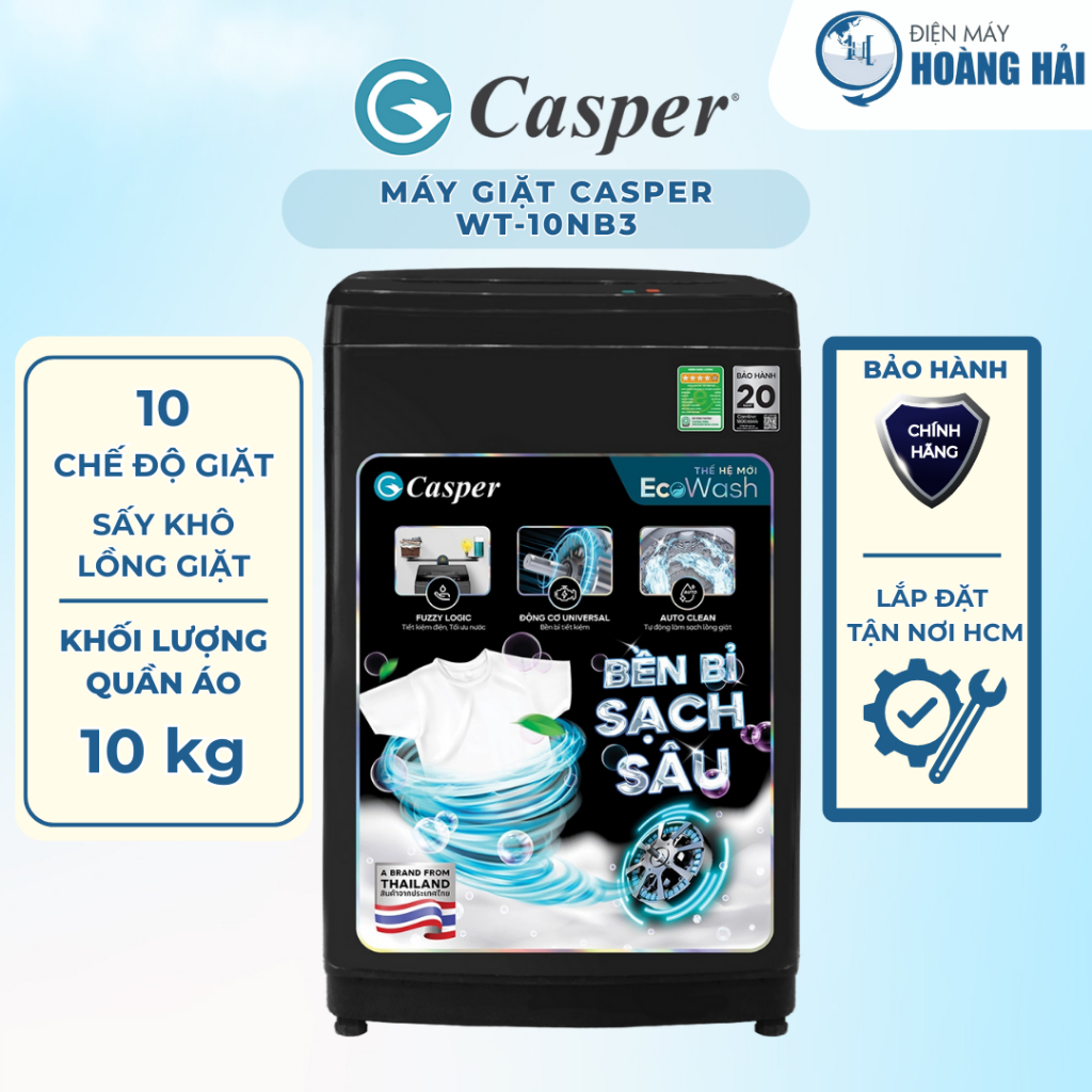 WT-10NB3 | Máy giặt Casper 10 kg WT-10NB3 - Hàng chính hãng