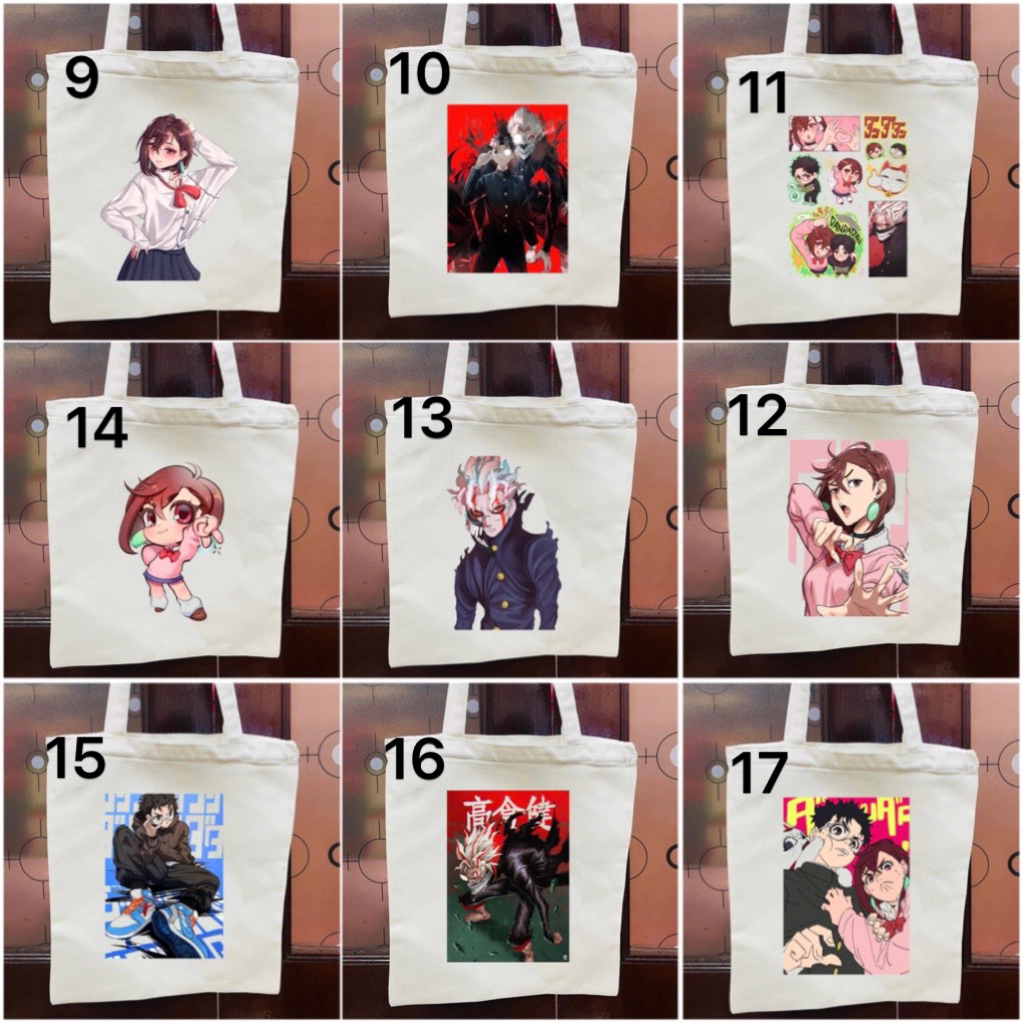 Túi hình Dandadan Ayase Momo,Takakura Ken / Túi tote Anime Dandadan Ayase Momo,Takakura Ken đan đan 