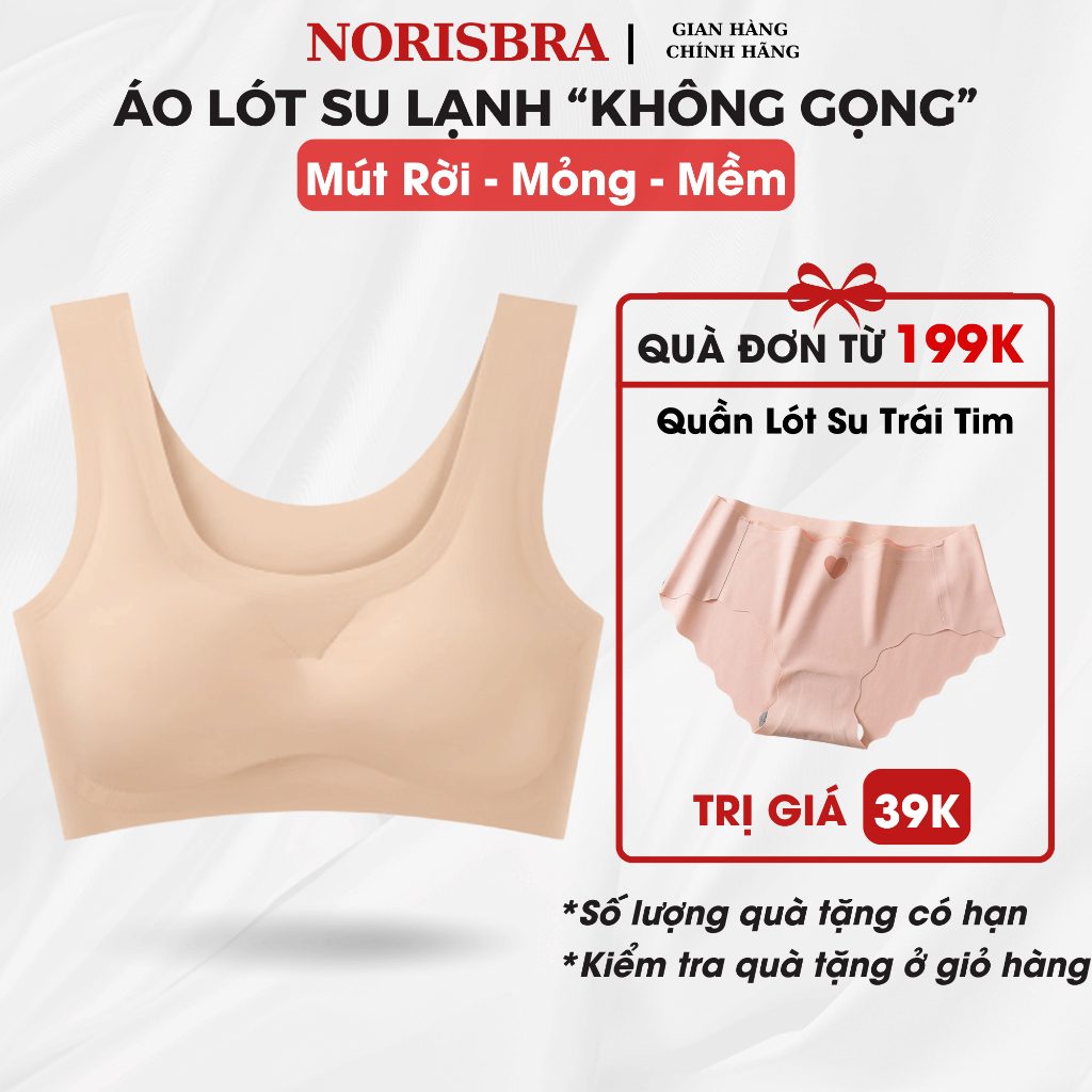 Áo Ngực Không Gọng Mút Mỏng Tháo Rời Tiện Lợi - Áo Lót Học Sinh Bản To Dây Su Mềm Mại NORISBRA A5262