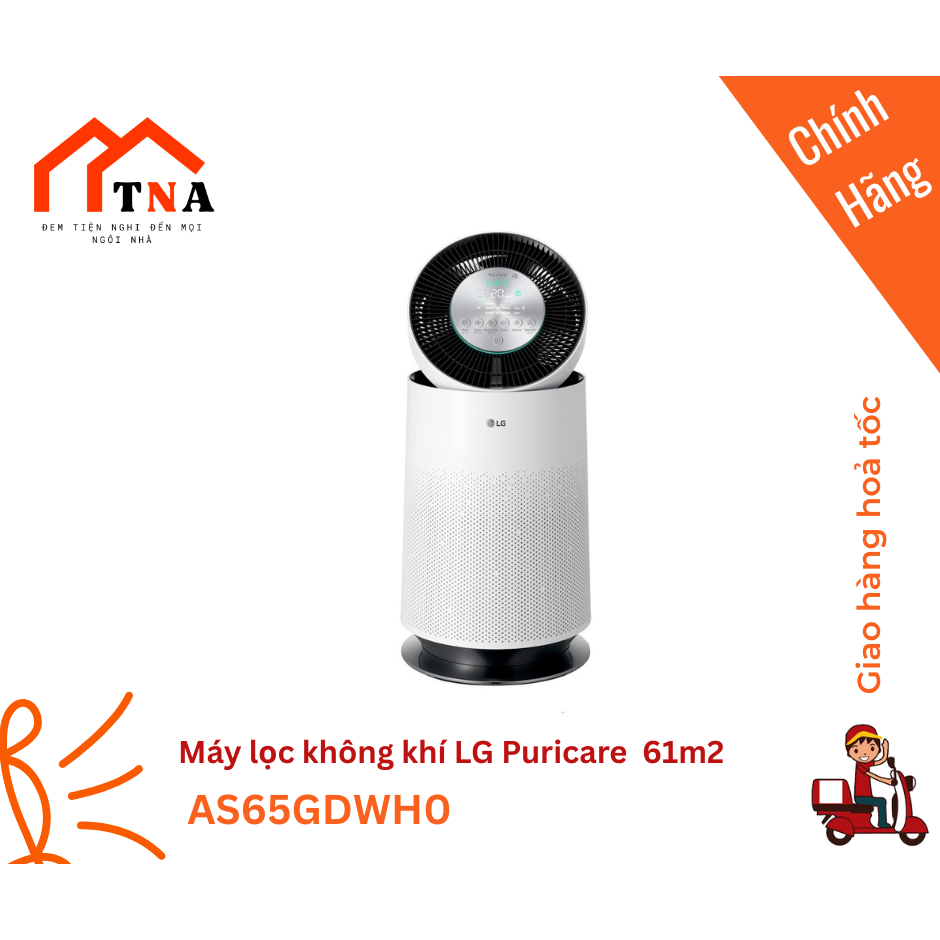 Máy lọc không khí 1 tầng PuriCare360 Safeplus AS65GDWH0- Chính Hãng LG Bảo hành 12TH