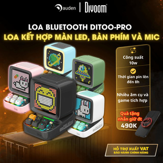  Loa Bluetooth Divoom DiToo-Pro   MiniToo công suất 15w nghe nhạc liên tục 8 tiếng - Hàng chính hãng 