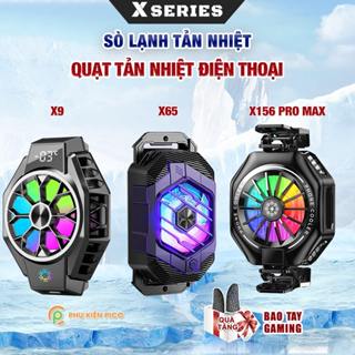  Quạt tản nhiệt điện thoại sò lạnh từ tính X65   X12 Plus   X9   X156 Pro Max Led RGB hỗ trợ tăng FPS 