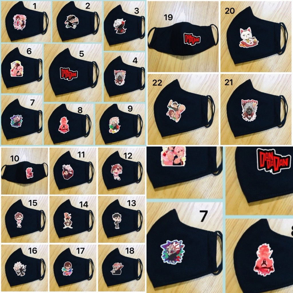 Khẩu trang Dandadan Ayase Momo,Takakura Ken/ khẩu trang hình Dandadan Ayase Momo,Takakura Ken đan đa