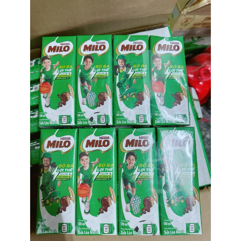 (DATE MOI) Vỉ 4 Hộp Sữa MiLo Nestle 180ml