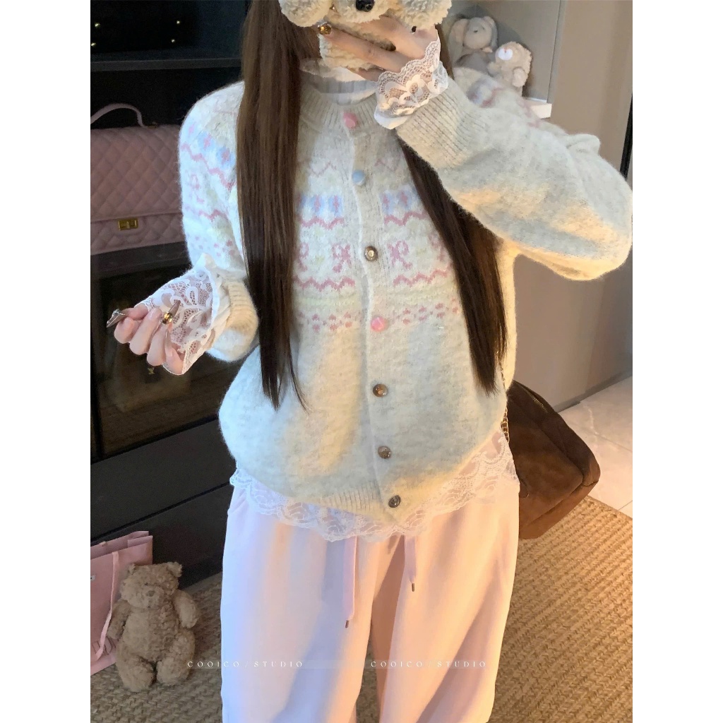 [ẢNH THẬT] Áo len hoạ tiết YUMMY phối màu độc đáo, Áo len phối cúc đa sắc phong cách Hàn Quốc CA60 | BigBuy360 - bigbuy360.vn