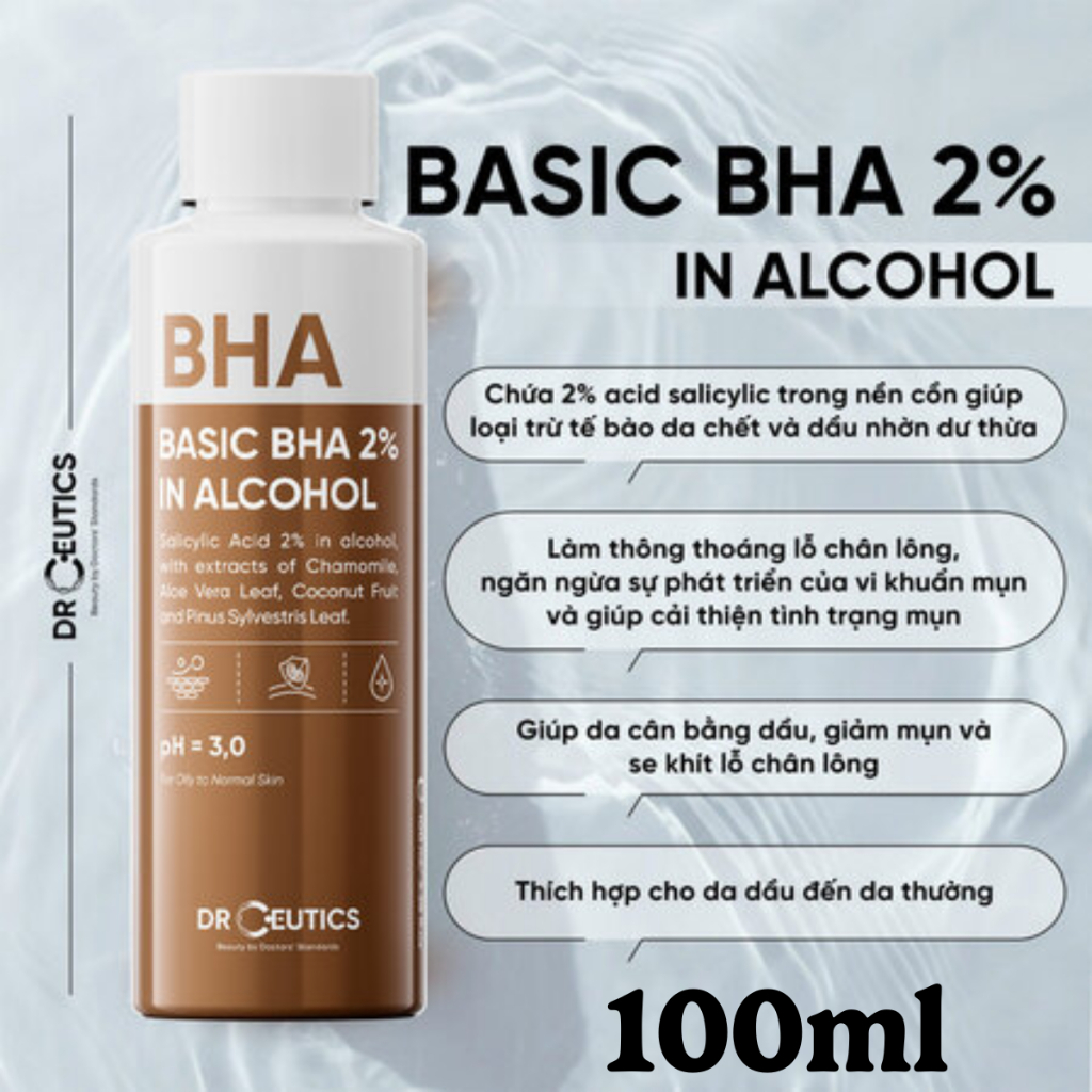 Toner Cân Bằng Da DrCeutics BHA 2%/Basic/Standrad