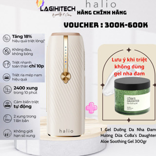   Tặng kèm gel Nha Đam  Máy Triệt Lông Lạnh Sapphire Halio InfinityGlow Advanced IPL Sapphire Cooling Hair Removal Device 
