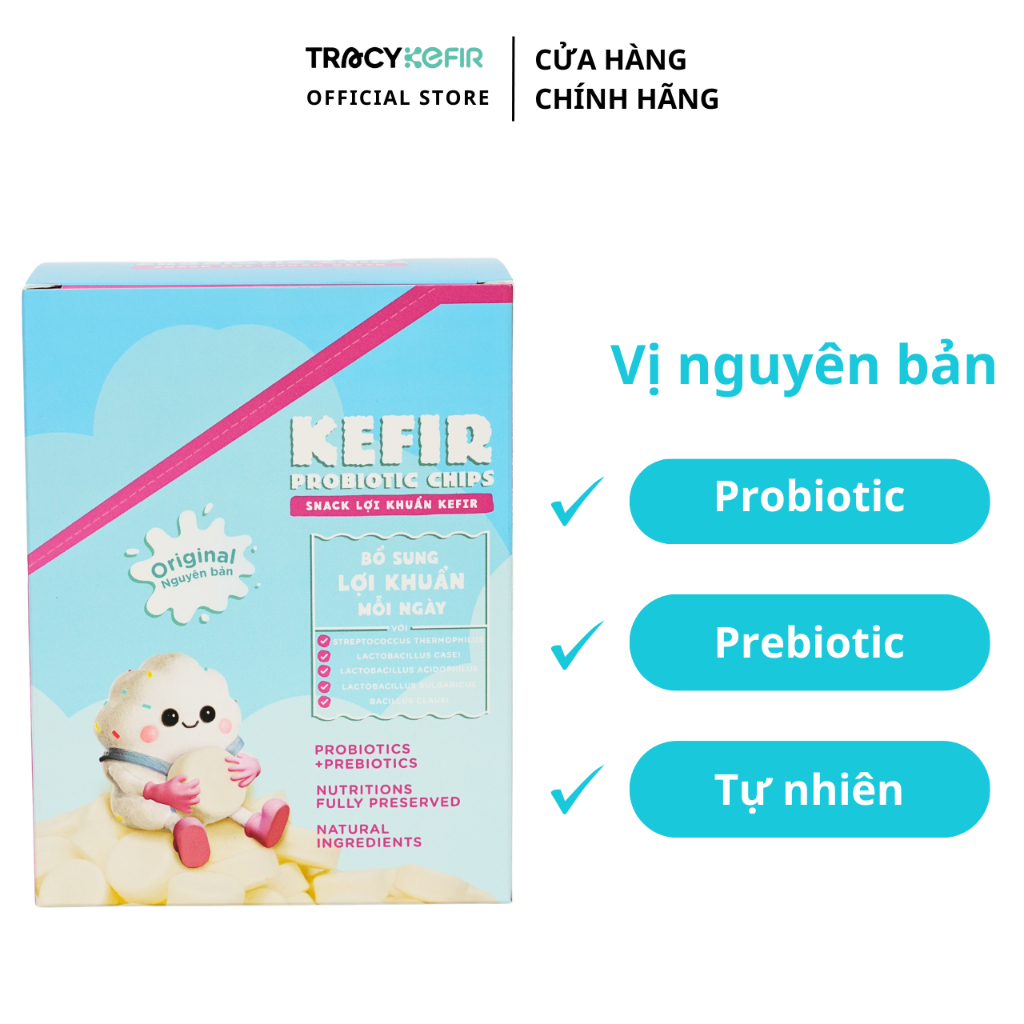 Hộp Snack lợi khuẩn kefir vị nguyên bản 50g