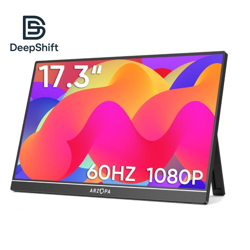 MÀN HÌNH DI ĐỘNG ARZOPA A1M 17.3" – FHD IPS, CHÂN ĐẾ KIM LOẠI, LOA KÉP