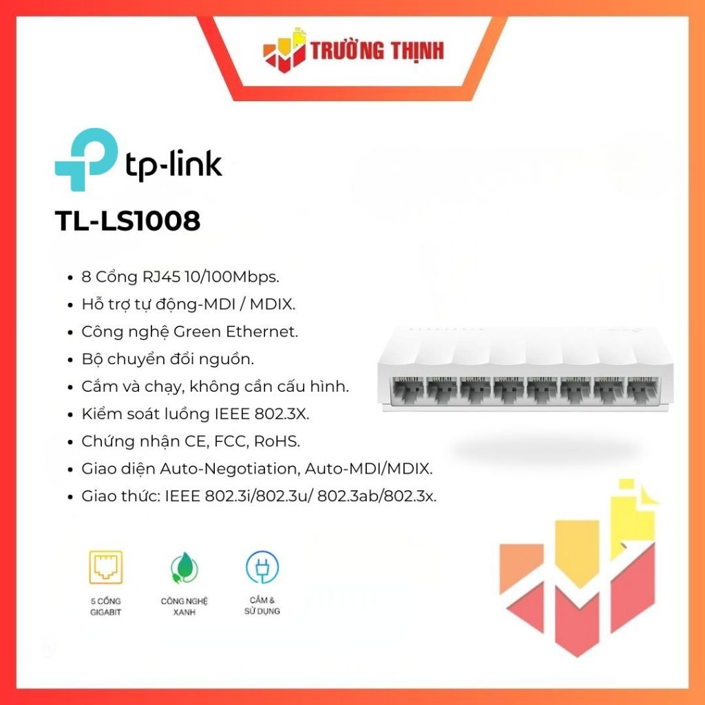Thiết bị chuyển mạch TP-Link , TL-LS1008