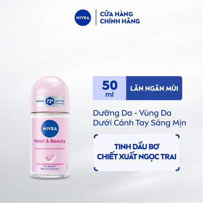 Lăn Ngăn Mùi NIVEA Pearl&Beauty Dưỡng Sáng Da Ngọc Trai 50ml / Lăn Khử Mùi Nữ - 83735